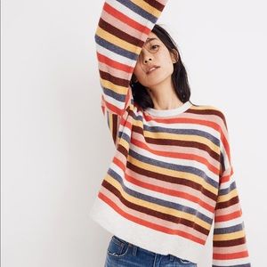 Madewell Cardiff Striped Crewneck Sweater in Coziest Yarn